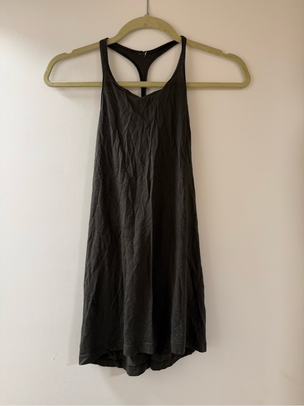 Lululemon Trapeze Racerback Tank Dark Olive Open Back Medium - Picture 8 of 8